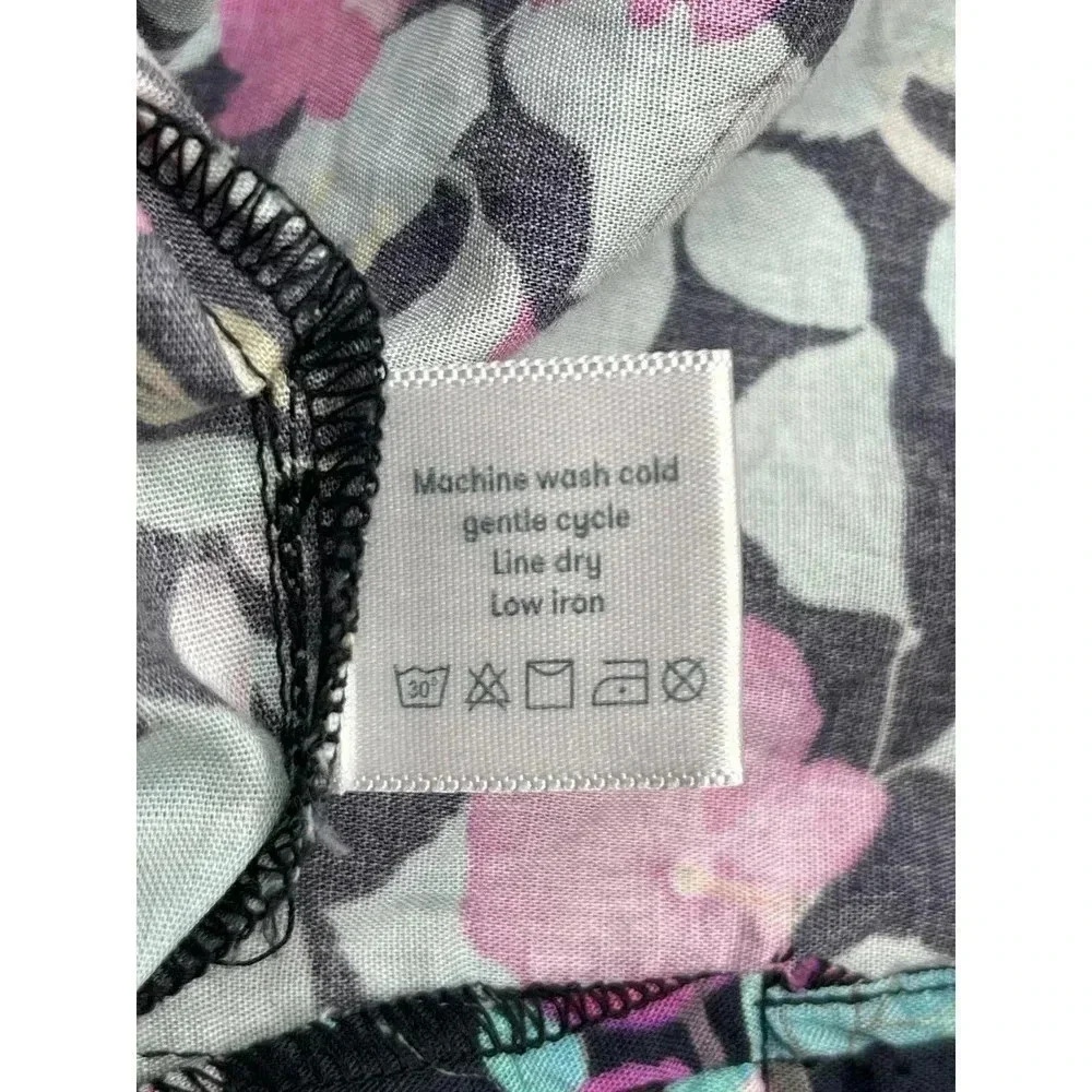 Roller Rabbit Manusa Glenda Cotton Size Top size M Floral Long Sleeve - Picture 10 of 10